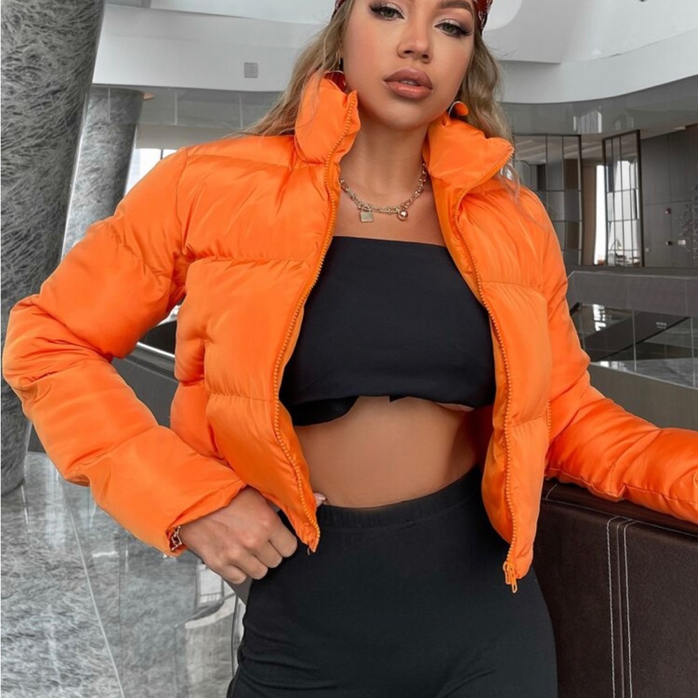Orange Puffer Jacket